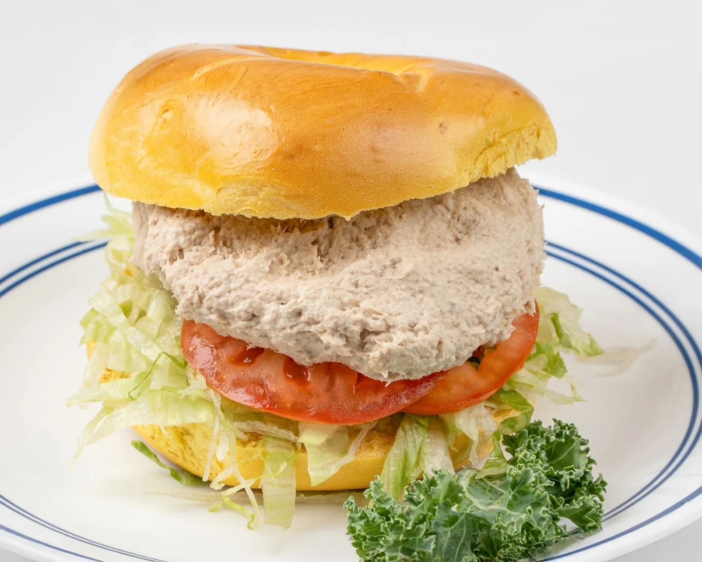 Chicken Salad on a fresh bagel — tender white-meat chicken in light mayo